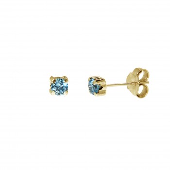 Gold earrings 10kt, 03-3BO